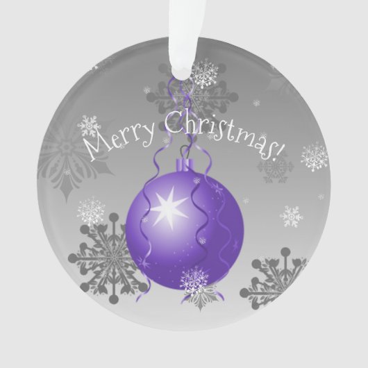 Paarse Fancy kerstversiering Ornament (voorkant)