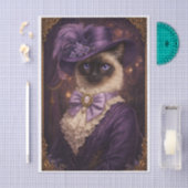 Paarse Fancy Kitty Tissuepapier (Craft)