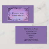 Paarse Fancy Lijst Visitekaartje (Voorkant / Achterkant)