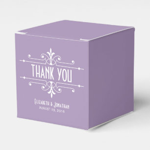 Paarse Fancy Sier Favor Dozen Bedankdoosjes