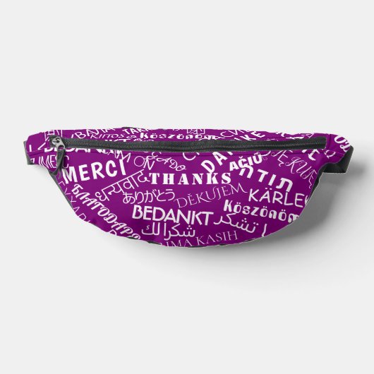 Paarse Fanny Pack meertalige bedanktekst Heuptasje (Liggend)