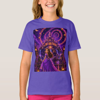 Paarse Fantasie Prinsessen Kasteel Kunst | Magisch T-shirt