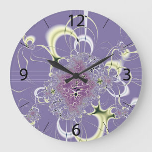 Paarse Fantasie Ronde Wandklok - Op Maat Gemaakt