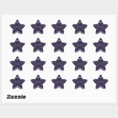 Paarse Fantasie Ster Sticker (Vel)