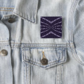 Paarse Fantasie Vierkante Button 5,1 Cm (In situ)