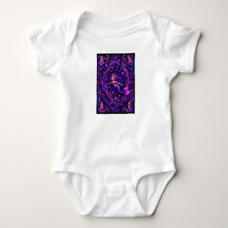 Paarse Fantasie Zeemeermin Glitter Oceaan Kunst | Romper