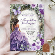 Paarse Fantasievolle Bos Quinceanera