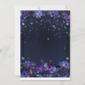 Paarse Fantastische Rozen Garden Quinceañera Kaart (Achterkant)