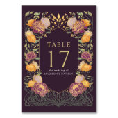 Paarse Fantasy betoverde tuin bruiloft Kaart (Achterkant)