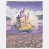 Paarse Fantasy Castle Fleece Deken (Voorkant)