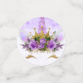 Paarse Fantasy en Golden Stars Unicorn Confetti (Kleine voorkant)