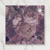 Paarse Fantasy Floral Roos Bedankjes Labels (Achterkant)