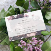 Paarse Fantasy Floral Roos Wedding RSVP-kaart RSVP Kaartje