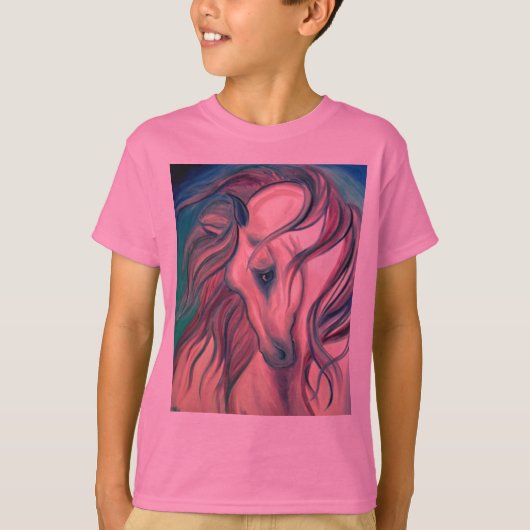 Paarse Fantasy Horse T-shirt (Voorkant)