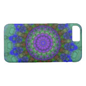 Paarse Fantasy mandala iPhone 7 hoesje (Achterkant (Horizontaal))