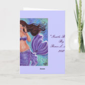 Paarse Fantasy Mermaid Wenskaart van Renee Kaart (Achterkant)