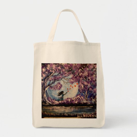 Paarse Fantasy Tote Bag (Voorkant)