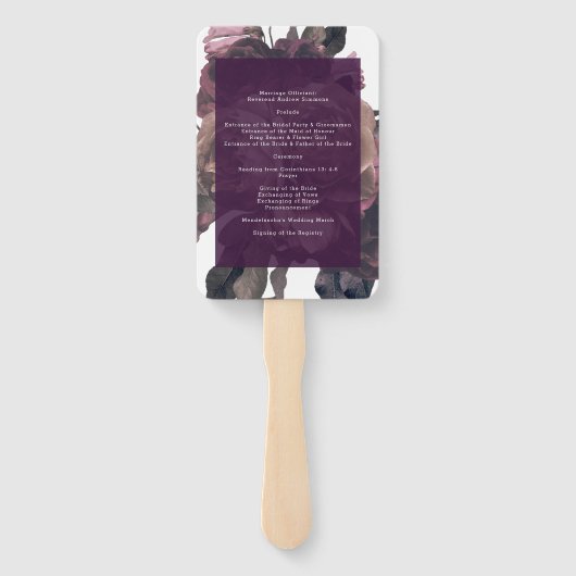 Paarse Fantasy Wedding Handwaaier (Achterkant)