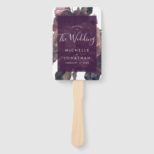 Paarse Fantasy Wedding Handwaaier (Voorkant)