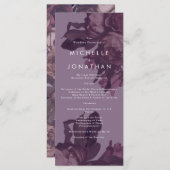 Paarse Fantasy Wedding Programme Programmakaart (Voorkant / Achterkant)