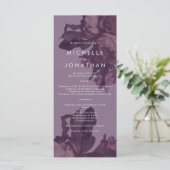 Paarse Fantasy Wedding Programme Programmakaart (Staand voorkant)