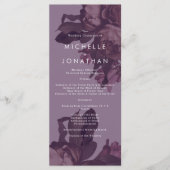 Paarse Fantasy Wedding Programme Programmakaart (Voorkant)