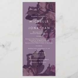 Paarse Fantasy Wedding Programme Programmakaart