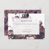 Paarse Fantasy Wedding Reception Card Informatiekaartje (Voorkant / Achterkant)