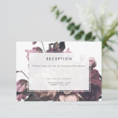 Paarse Fantasy Wedding Reception Card Informatiekaartje (Staand voorkant)