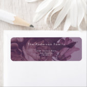 Paarse fantasy Wedding return address label (Insitu)