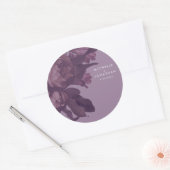 Paarse Fantasy Wedding Ronde Sticker (Envelop)