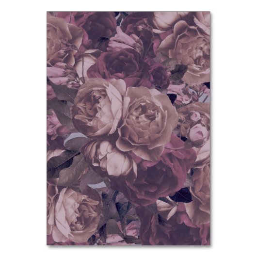 Paarse Fantasy Wedding Table Numbers Kaart (Achterkant)