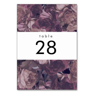 Paarse Fantasy Wedding Table Numbers Kaart
