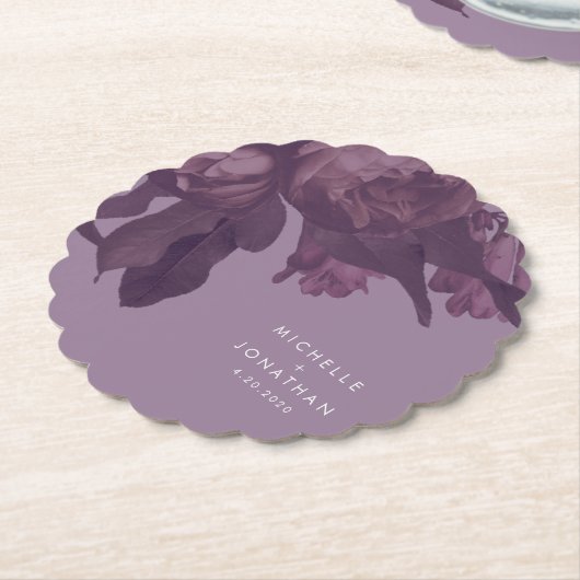 Paarse Fantasy Wedding Table Onderzetter (Gekanteld)