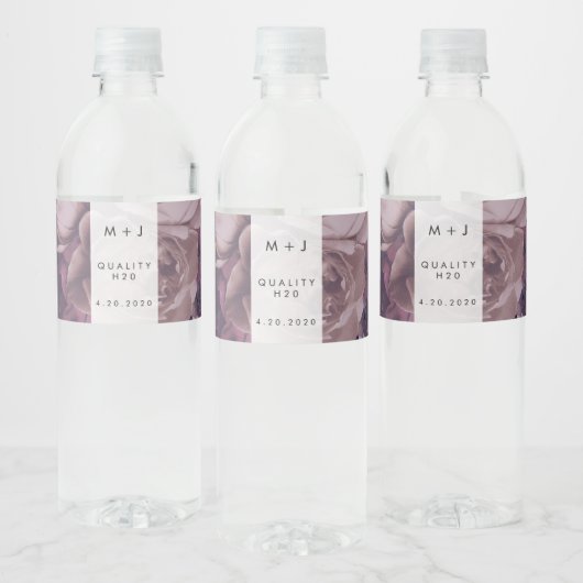 Paarse Fantasy Wedding Waterfles Etiket (Flessen)