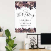 Paarse Fantasy Wedding Welcome Poster Sign (Thuiskantoor)