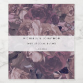 Paarse Fantasy Wedding Wijn Etiket (Enkel label)