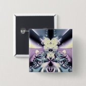 Paarse fase vierkante button 5,1 cm (Voorkant /achterkant)