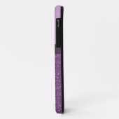 Paarse Faux Bow, Glitter & Heart Jewel Case-Mate iPhone Case (Achterkant/links)