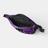 Paarse faux glitter fonkelt Monogram Heuptasje (Open)