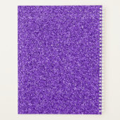 Paarse faux glitter Jouw naam Deel je schittering Planner (Achterkant)