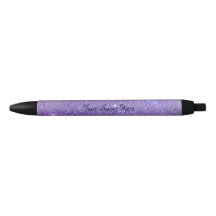 Paarse Faux Glitter Name