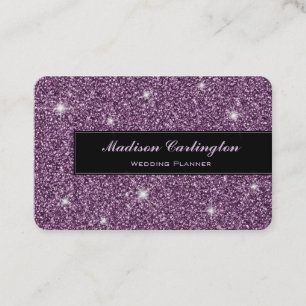 Paarse faux glitter shimmer textuur visitekaartje