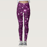Paarse Faux Glitter Sparkles Leggings<br><div class="desc">Glamoureus grote paarse faux glitter.
Let op: Dit zijn platte grafische afbeeldingen - geen verhoogde onderdelen.</div>