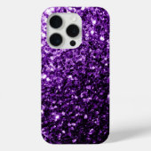Paarse faux glitter sprankelt bling Case-Mate iPhone case (Achterkant)