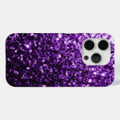 Paarse faux glitter sprankelt bling Case-Mate iPhone case (Achterkant (horizontaal))