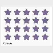 Paarse faux glitter ster sticker (Vel)