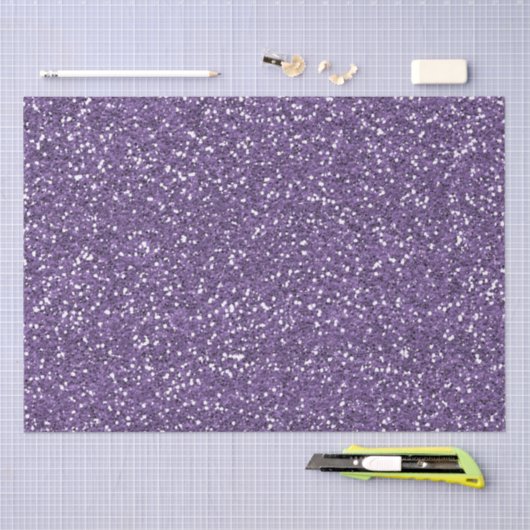 Paarse faux glitter tissuepapier (Craft)