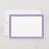 Paarse Faux Glittered Trim - RSVP-kaart RSVP Kaartje (Achterkant)