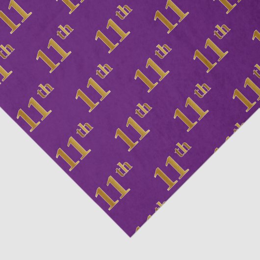Paarse Faux Gold 11e (elfde) gebeurtenis Tissuepapier (Detail)